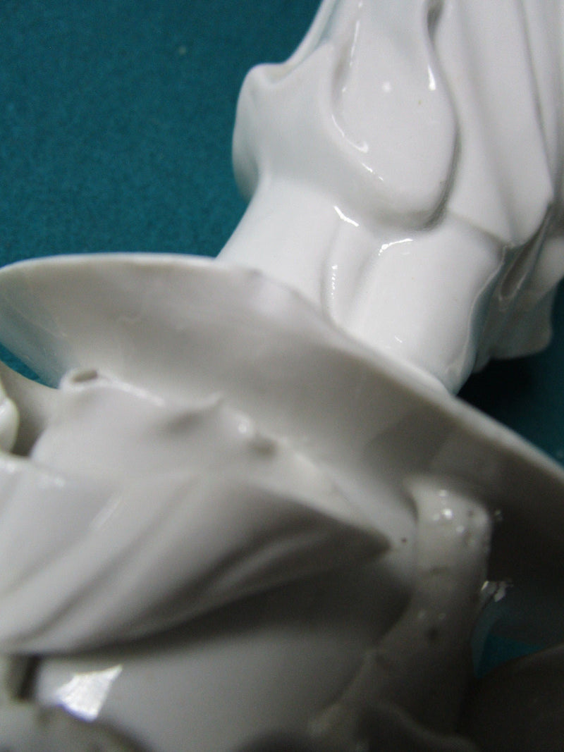 ANTIQUE CHINESE BLANC DE-CHINA SCULPTURE FIGURINE 12" [*3]