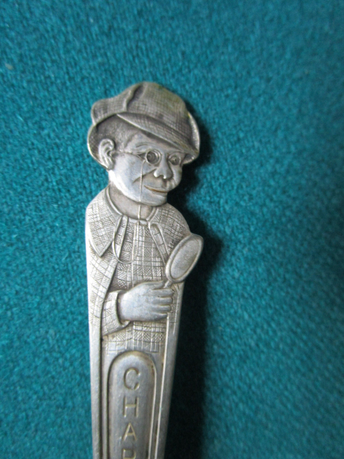 Vintage 1930's Silver plated Charlie McCarthy Tea Spoon, Duchess Silver plate 6"