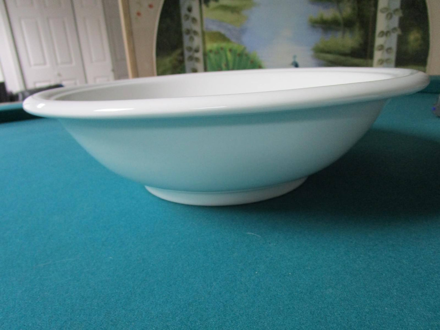 CERAMIC  ITALIAN LARGE BOWL WHITE 4 X 15"  [*]