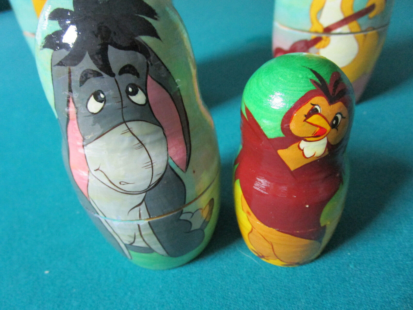 WINNIE THE POOH NESTING 6 DOLLS 8' THE OUTSIDE DOLL ORIGINAL