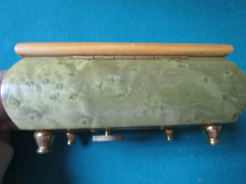 Reuge Wooden Music Box Made In Swiss System Box In Italy Inlay Flowers ^^^