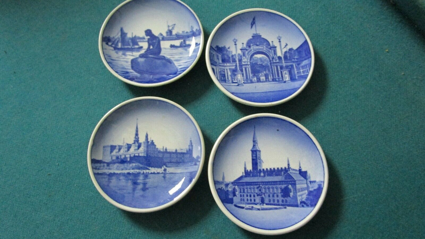 4 DISHES ROYAL COPENHAGEN DENMARK 3"