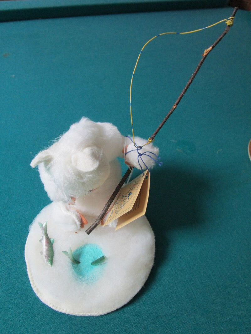 1980s ANNALEE DOLLS BEAR FISHING AND TROUBLES WITH THE COMPUTER pick1  ^^