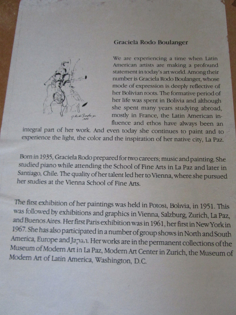 G. RODO BOULANGER LITHOGRAPH  SIGNED IN PLATE "HOLIDAY IN WHEELS"