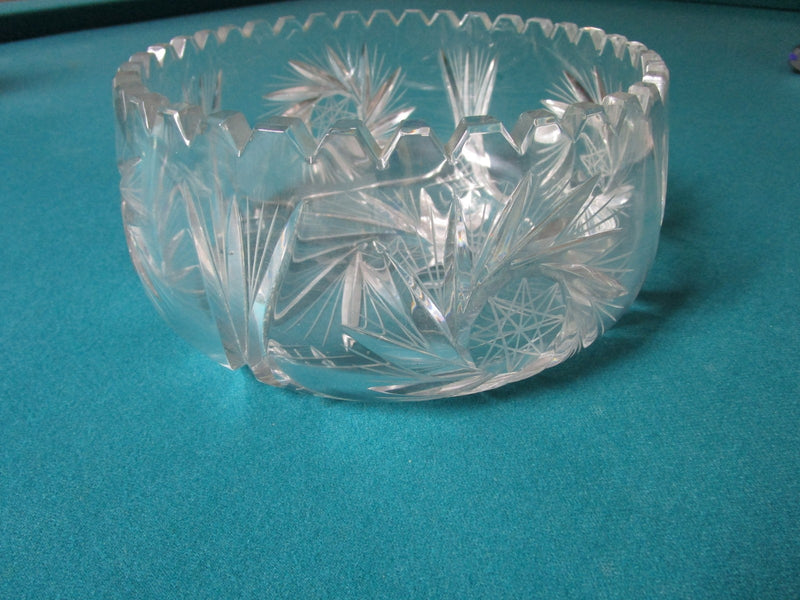 Glass Decanter Pair - Mid Century W. Germany Clear With Stopper Labels [Gl5]