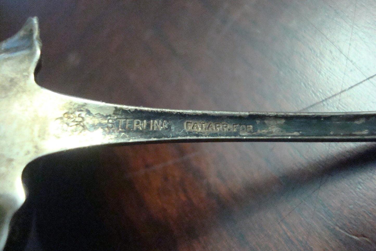 Whiting Silver sterling gravy spoon mark, made in USA