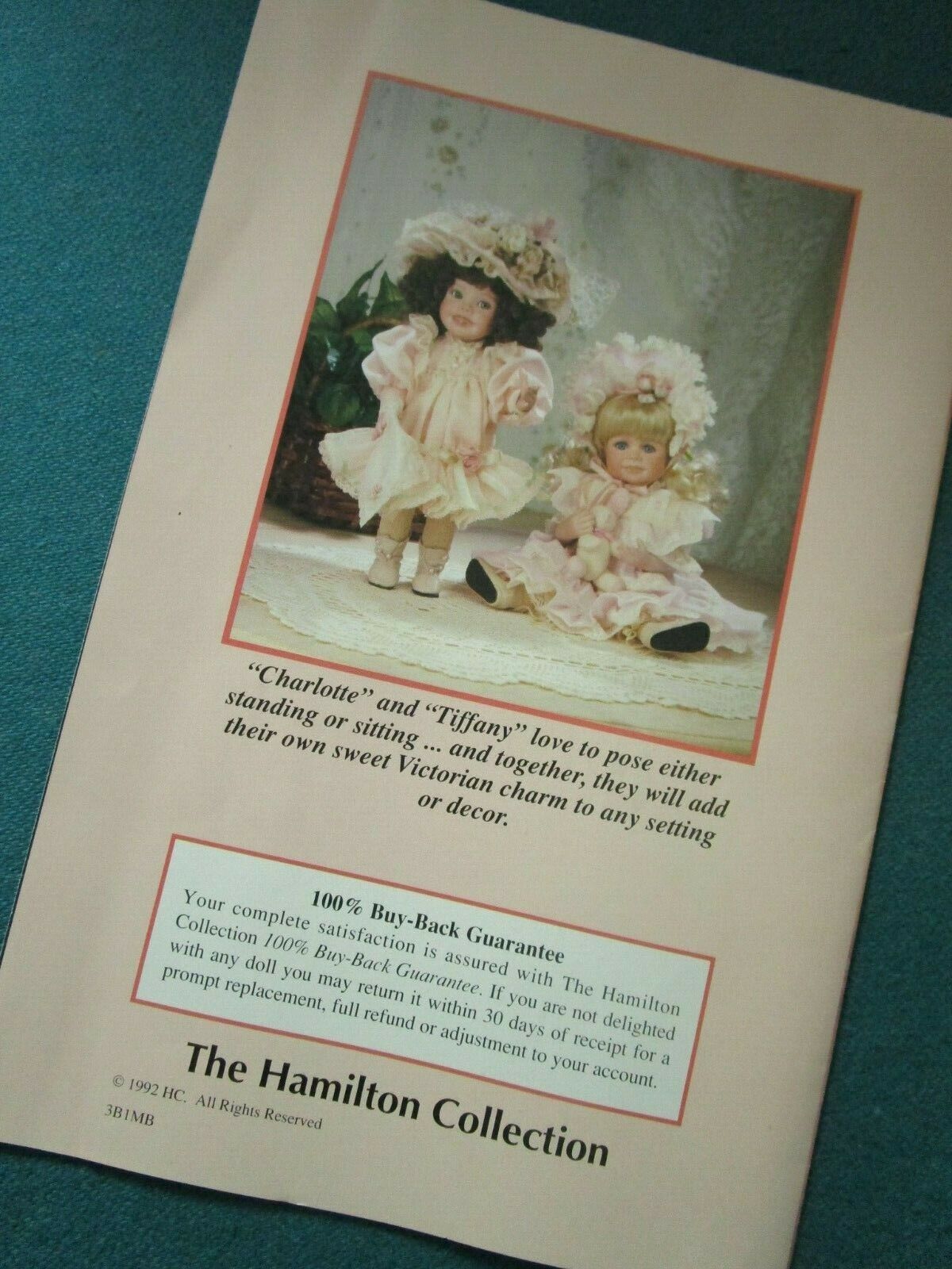 The Hamilton Collection doll, Charlotte by Phyllis Arkins original new