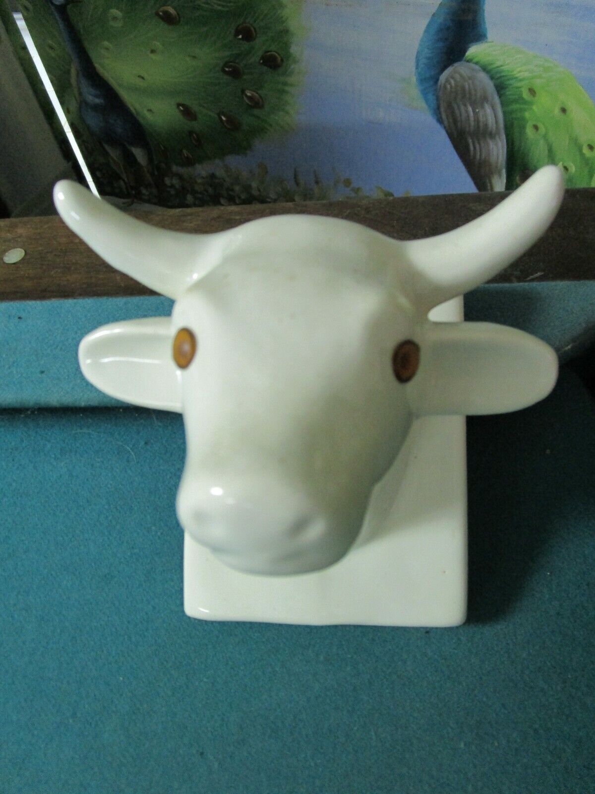 VINTAGE CERAMIC WALL HANGERS COW PIGGLET [67]