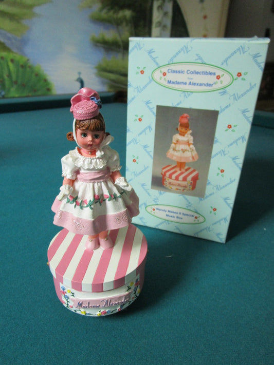 MADAME ALEXANDER FIGURINE MUSIC BOX THANK HEAVEN FOR LITTLE GIRLS NIB