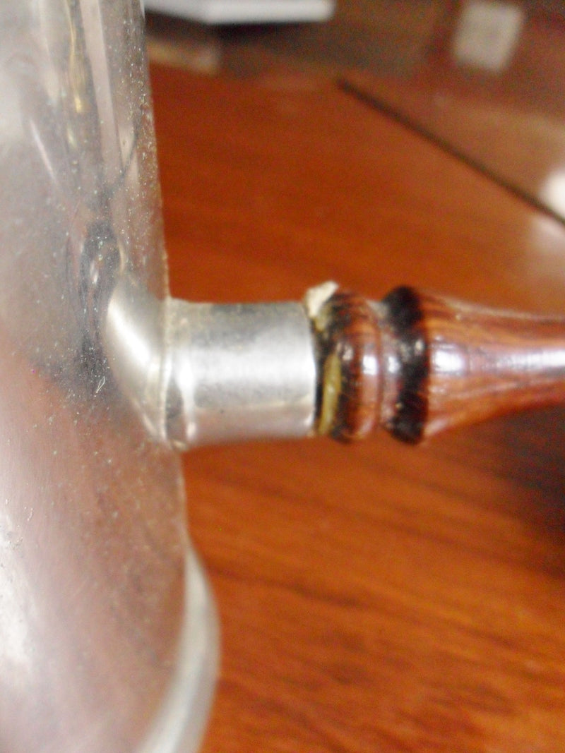 Sheffield coffee pot silverplate, wooden handle, British Gentleman England ORIG