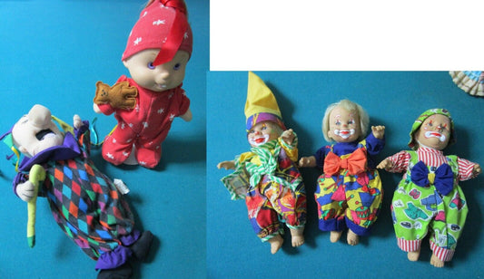 1980S CLOWN DOLLS GI-GO VINTAGE BABY CLOWNS - MR MAGOO TY -PAJAMAS BABY PICK1
