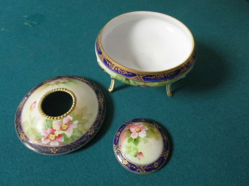 ANTIQUE VINTAGE NIPPON JAPAN POTTERY BOWL VANITY DISH HAIR RECEIVER FRUITS PICK1