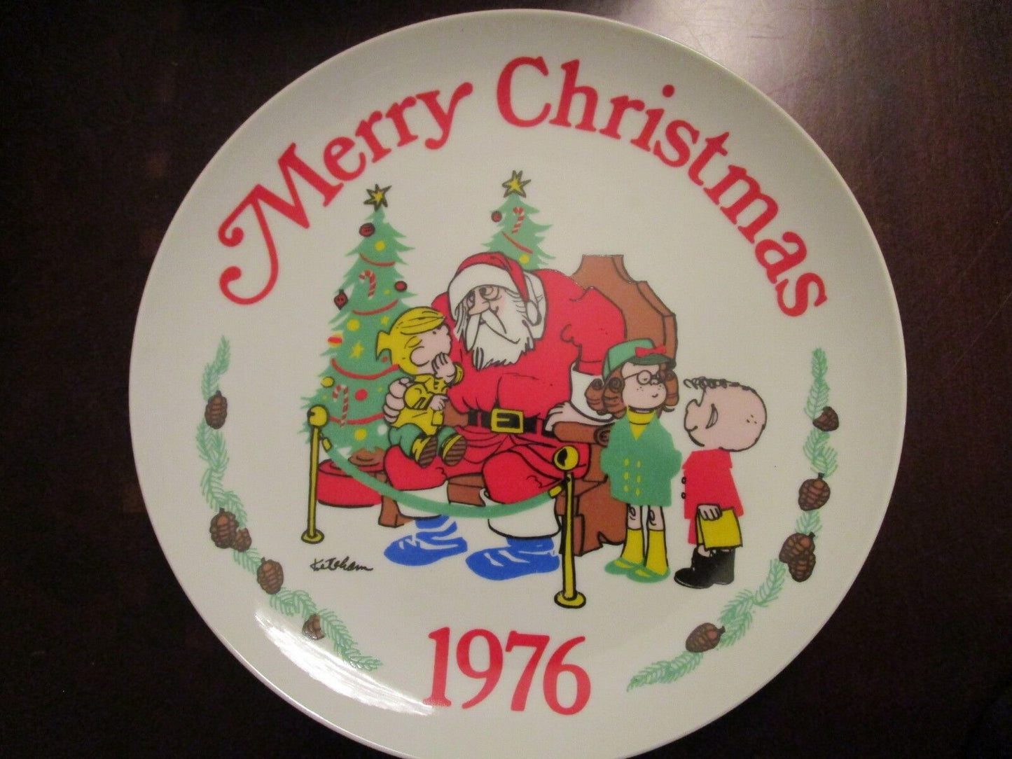 1976 DENNIS THE MENACE CHRISTMAS PLATE LIMITED EDITION HANK KETCHAM 9 1/2" [*4]