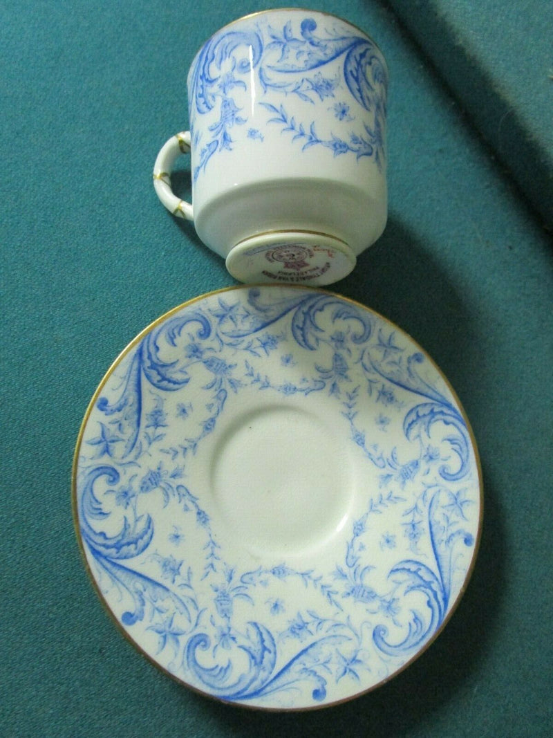 ANTIQUE ROYAL WORCESTER TYNDALE VAN RODEN STAFFORDSHIRE COFFEE CUP/SAUCER PICK1^