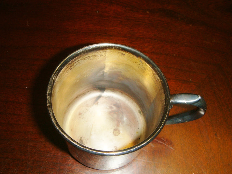King Edward baby silverplate cup, 2 1/2" tall by 2 1/2" ORIGINAL ^^^
