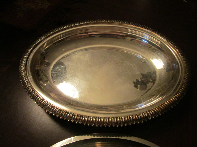 MARTIN HALL CO COVERED CASSEROLE SILVERPLATE  STAMPED  6 X 12 X 10"