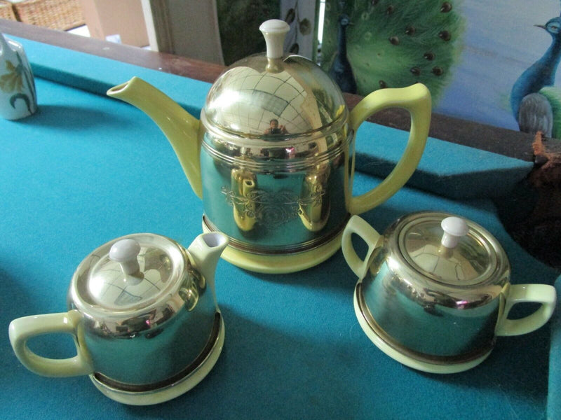 Hall Gold 3 Pcs Set Cozy Warmer Cover/Aladdin Yellow Teapot Orig Pick 1 [Tp11]