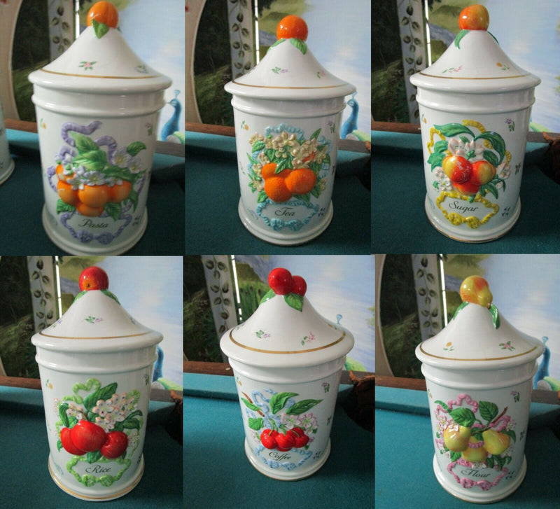 DANBURY MINT CANISTER CORDON BLEU SUGAR TEA PASTA COFFEE FLOUR PICK 1