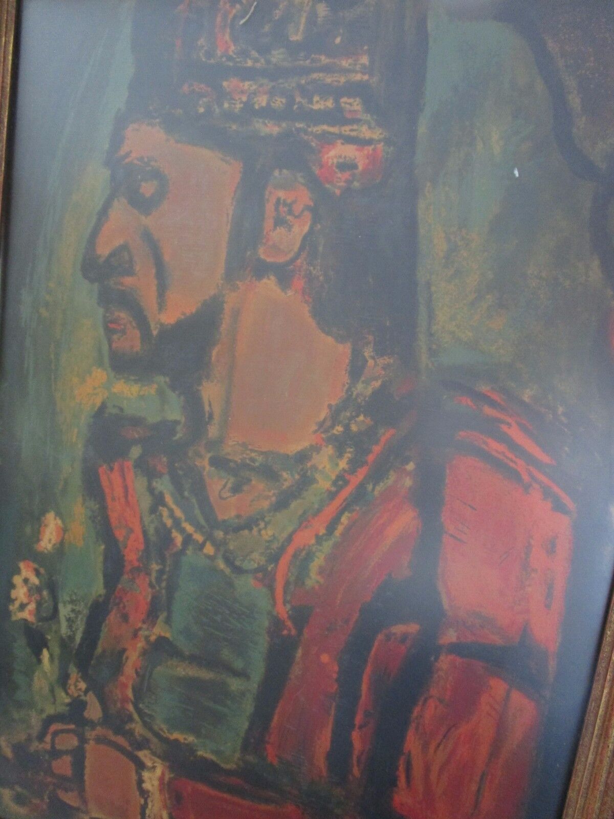 The Old King LITHOGRAPH PAPER ON BOARD Artist GEORGES ROUAULT c1937