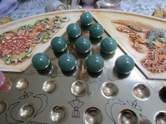 1990 Franklin Mint Collector’s Edit Chinese’s Checker 24kt Gold AND GEMSTONES