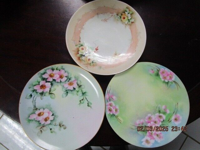 German Floral Curio Plates 7.75" Favorite ^^