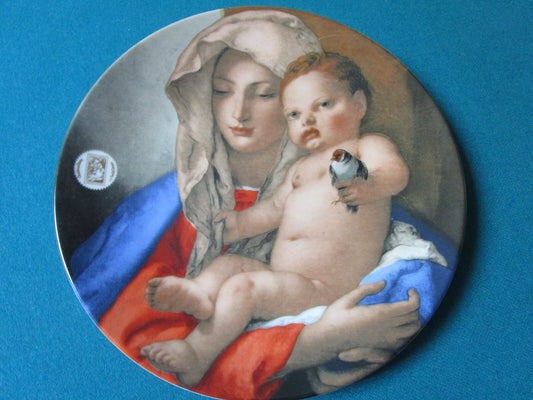 ANNUAL CHRISTMAS  PLATE 1982 MADONNA OF THE GOLDFINCH GIOVANNI BATTISTA