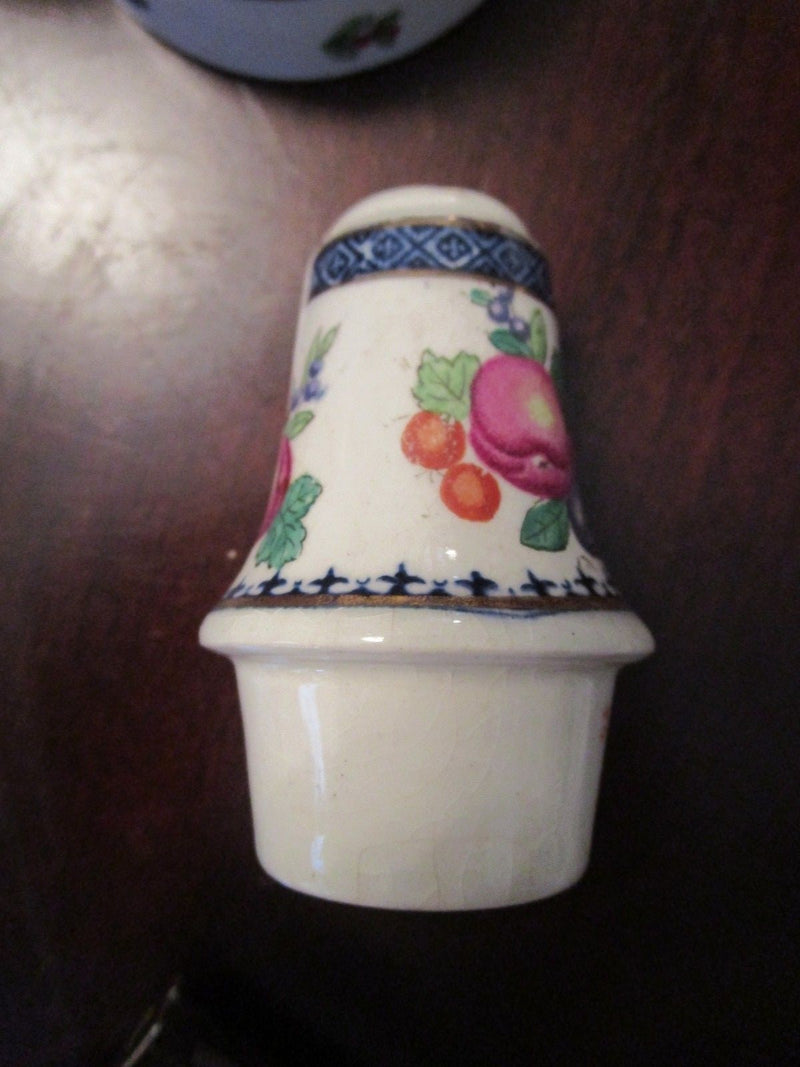 BOOTHS ENGLAND CERAMIC POTTERY 1920s EGG CUP SERVING TRAY AND SALT SHAKER [78]