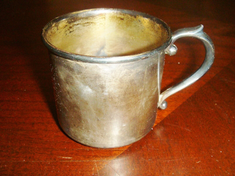 King Edward baby silverplate cup, 2 1/2" tall by 2 1/2" ORIGINAL ^^^