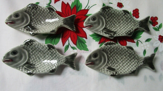 Au Bain Marie Paris 4 Salt Dishes Fishes, 4 1/4"[95h]