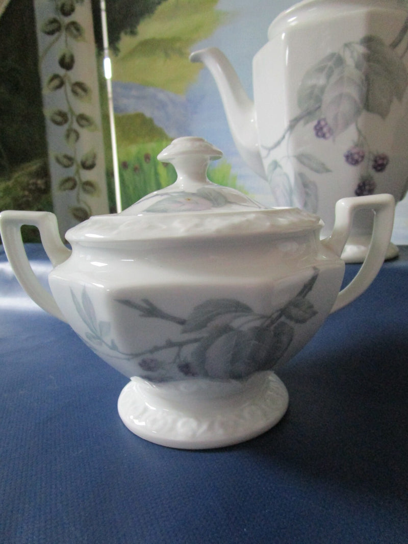 Rosenthal Germany Maria Berries Pattern 3 Pcs Coffee Set Pot Creamer Sugar ^^