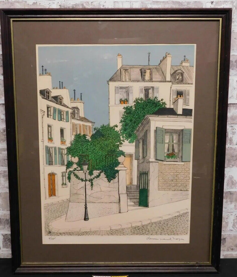 Framed lithograph by Denis Paul Noyer (French 1940-) STREET SCENES PICK1