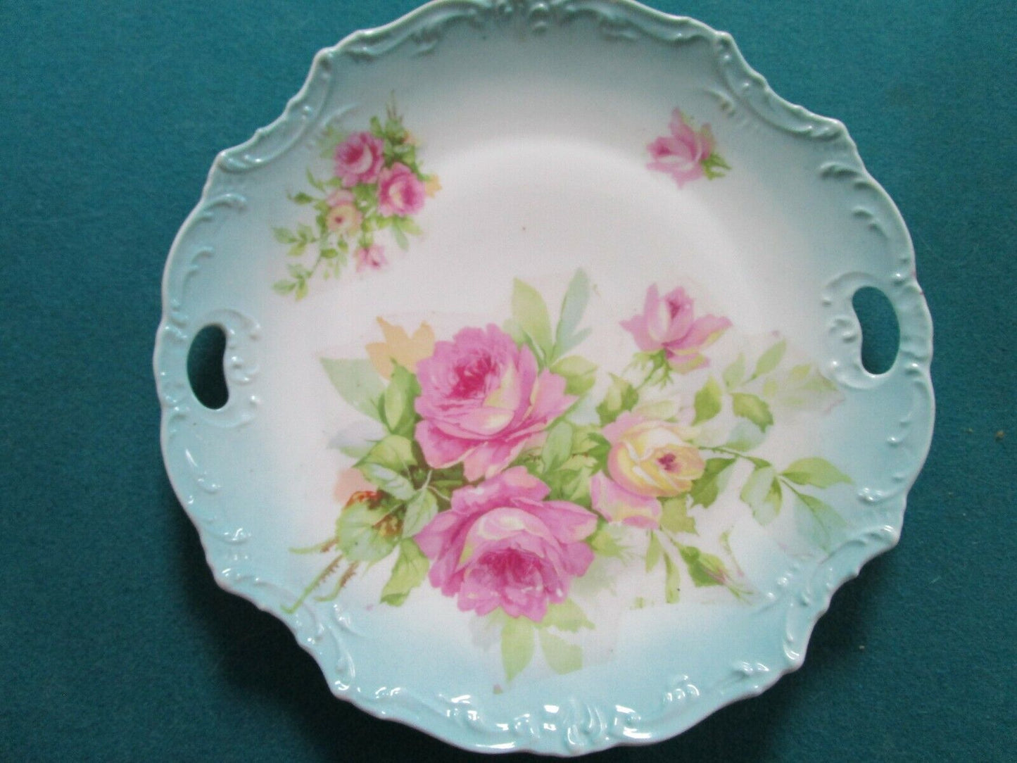 ANTIQUE BAVARIA GERMANY TRAY PLATTER ANTIQUE ROSE, BOUQUET PICK 1 ^^