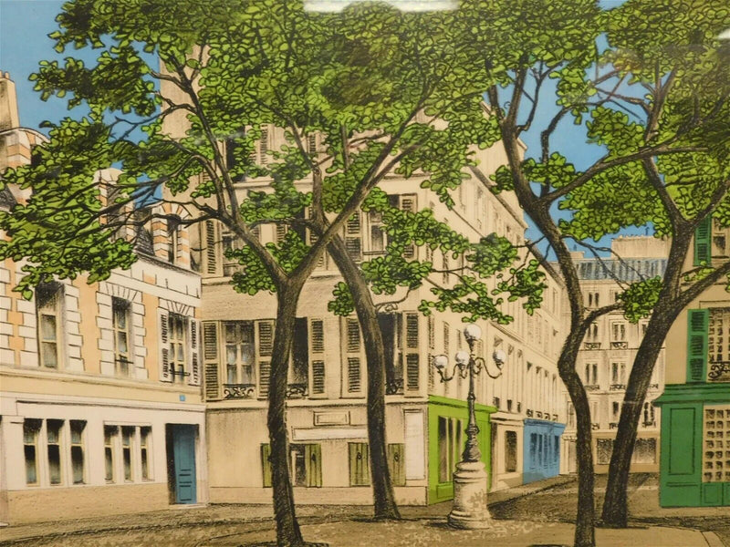 Framed lithograph by Denis Paul Noyer (French 1940-) STREET SCENES PICK1