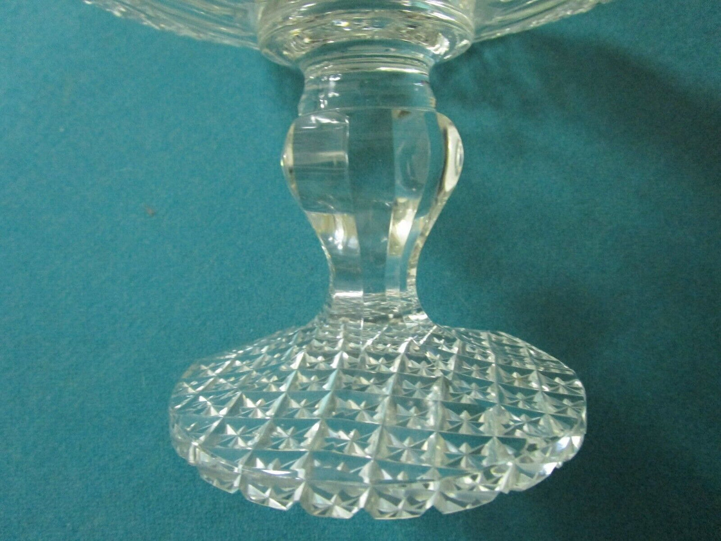 AMERICAN BRILLIANT PERIOD 5 X 8" FOOTED DISH CRYSTAL CUT GLASS [a5-3]