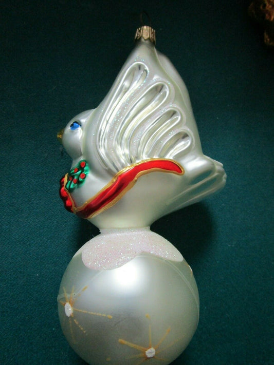 Radko Christmas Ornament Dove Peace On Earth 7 1/2"^^