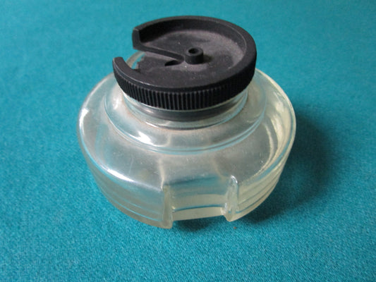 Glass Mid Century Ink Well Round Plastic Cover   3"  ^^^