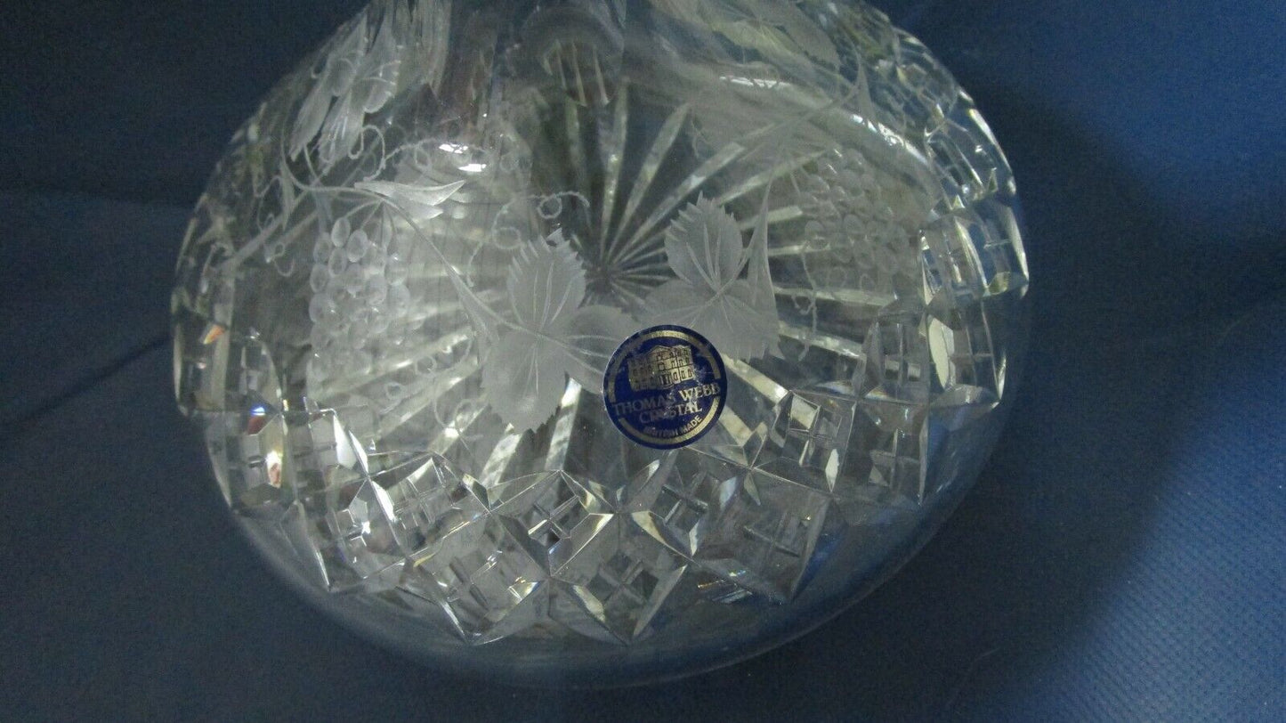 THOMAS WEBB CRYSTAL WHISKEY SHIP DECANTER 11 1/2" NEW IN BOX