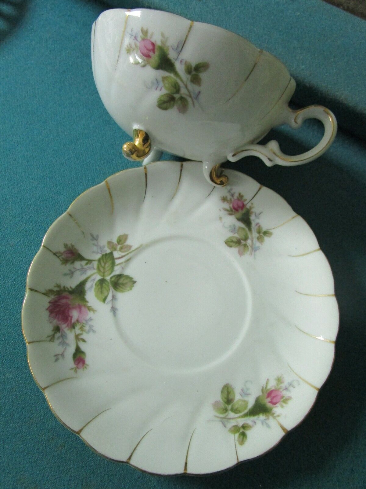 UCAGCO lusterware Made in Japan TEA floral cup and  saucers original [86]