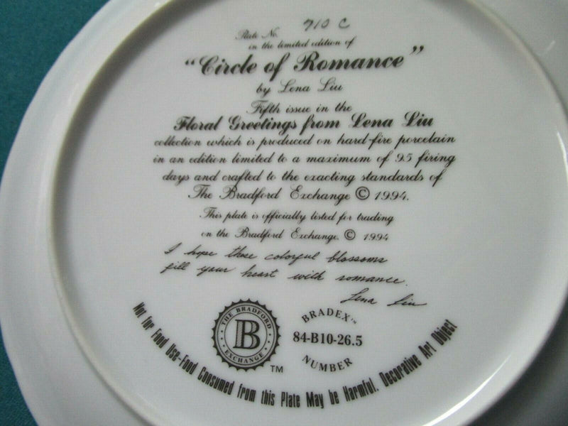 Lena Liu Collector Plates Floral Greetings Inspirational Pick 1 ^^