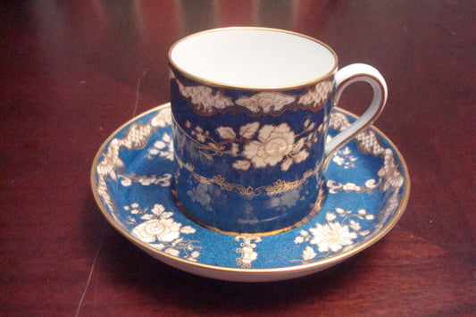 12 pcs Spode/Copeland for Tiffany and Co gilt blue & flowers 6 cups/saucers[80k]