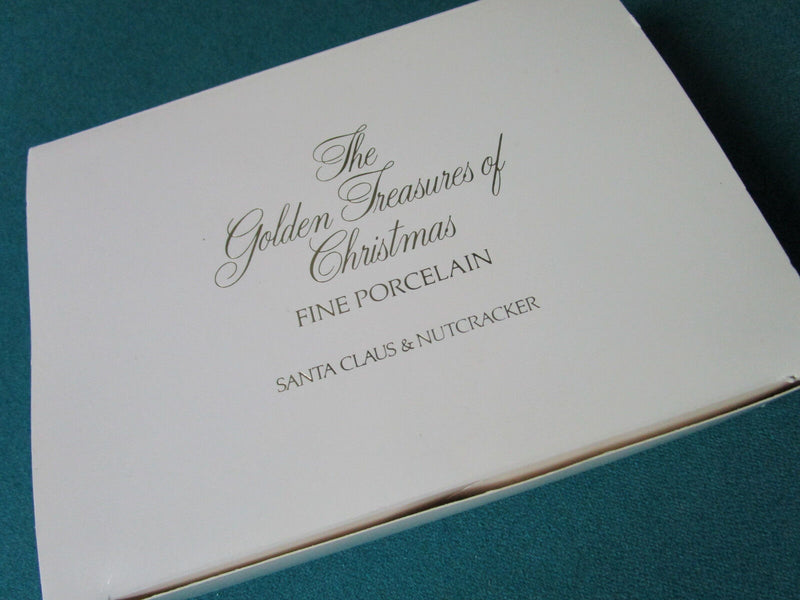 Golden Treasures Of Christmas Ornaments Santa And Nutcracker Nib Orig