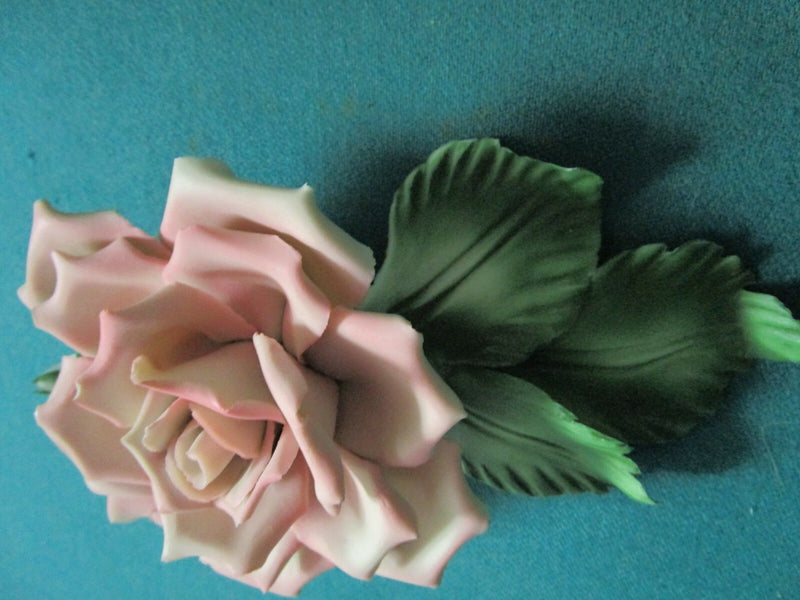 CAPODIMONTE ITALY ROSES PORCELAIN SCULPTURE ORANGE, PINK, BOUQUET, PICK 1