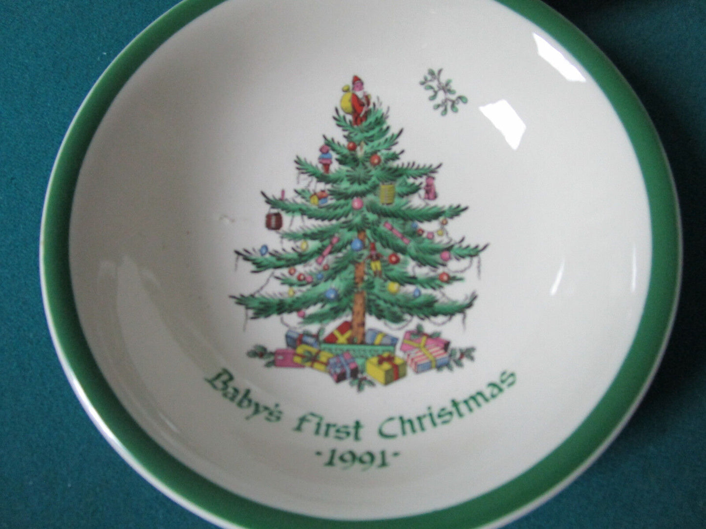 1991 SPODE FIRST BABY CHRISTMAS SET CUP AND SAUCER NIB