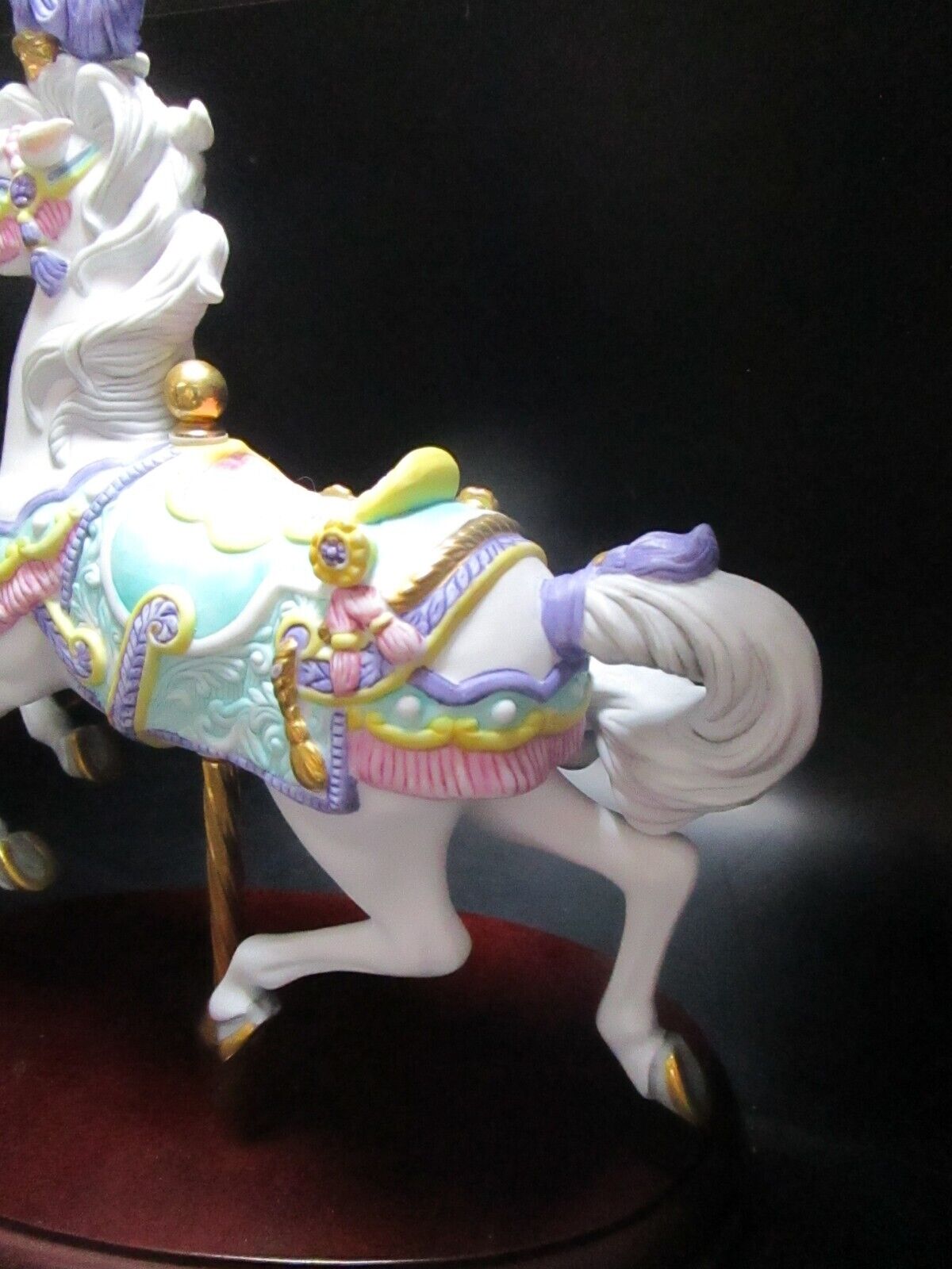 LENOX CAROUSEL HORSE CHRISTMAS PURPLE PLUME