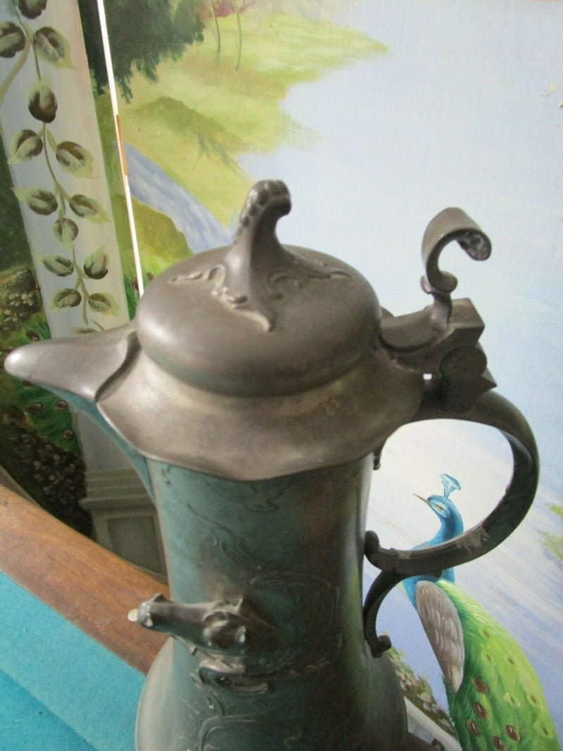 KAYSERZINN PEWTER BOAR HORSE STAG TANKARD AND CUPS - TRAY-CUPS W/ INSERT PICK1