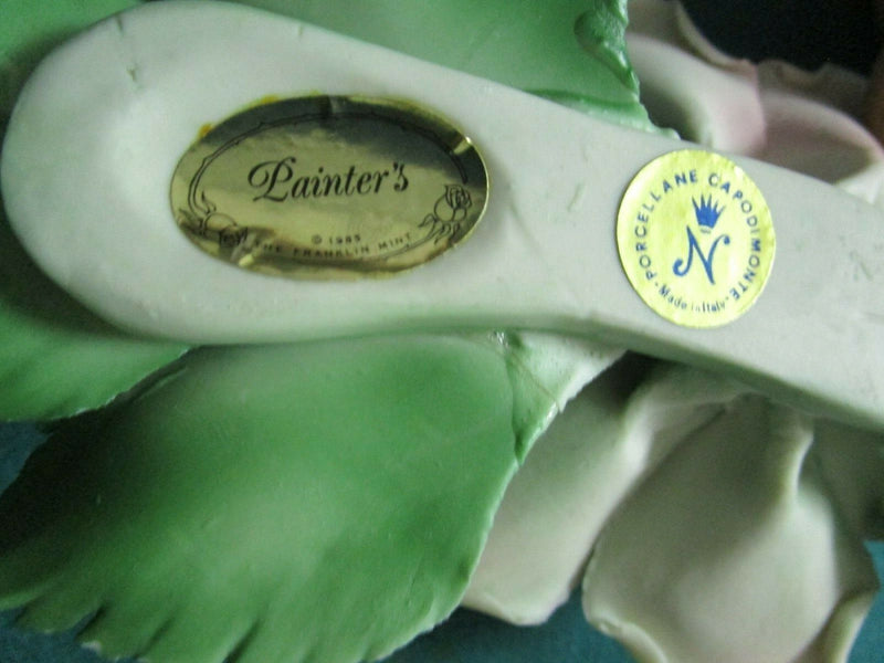 CAPODIMONTE ITALY ROSES PORCELAIN SCULPTURE ORANGE, PINK, BOUQUET, PICK 1