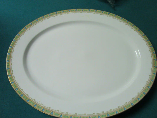 WILLIAM GUERIN ANTIQUE OVAL TRAY LIMOGES FRANCE  17"