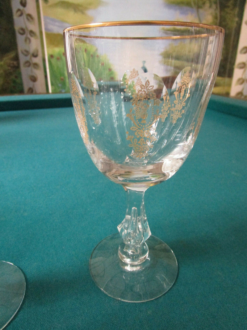 CONTEMPORARY CRYSTAL GLASSES ETCHED TIFFIN, MILLER ROGASKA, LENOX, PICK1