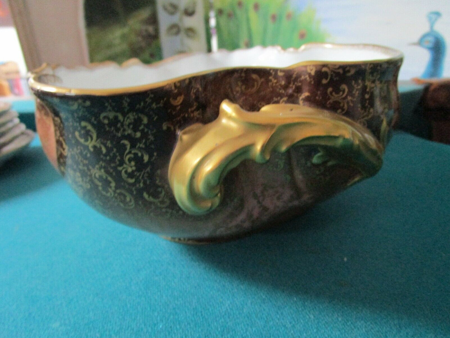 1880s LIMOGES BOWL BROWN AND GOLD AND PLATES PICK 1