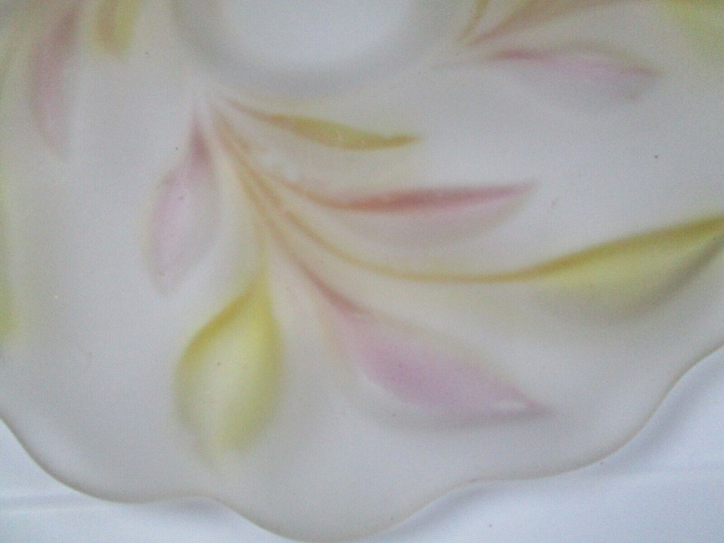 OLEANDER WILLOW FROSTED GLASS TRAY MULTICOLOR 14"